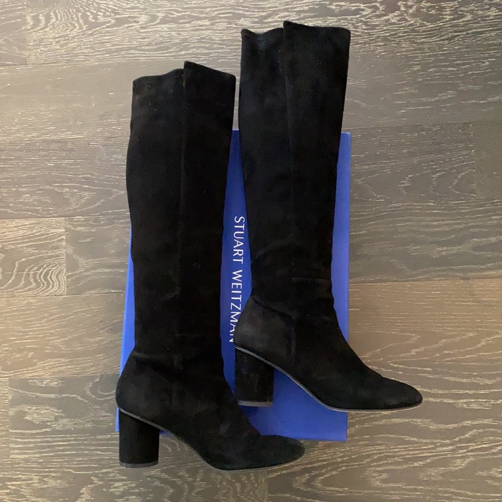 Stuart Weitzman | Eloise Black Suede Boot Size 7.5
